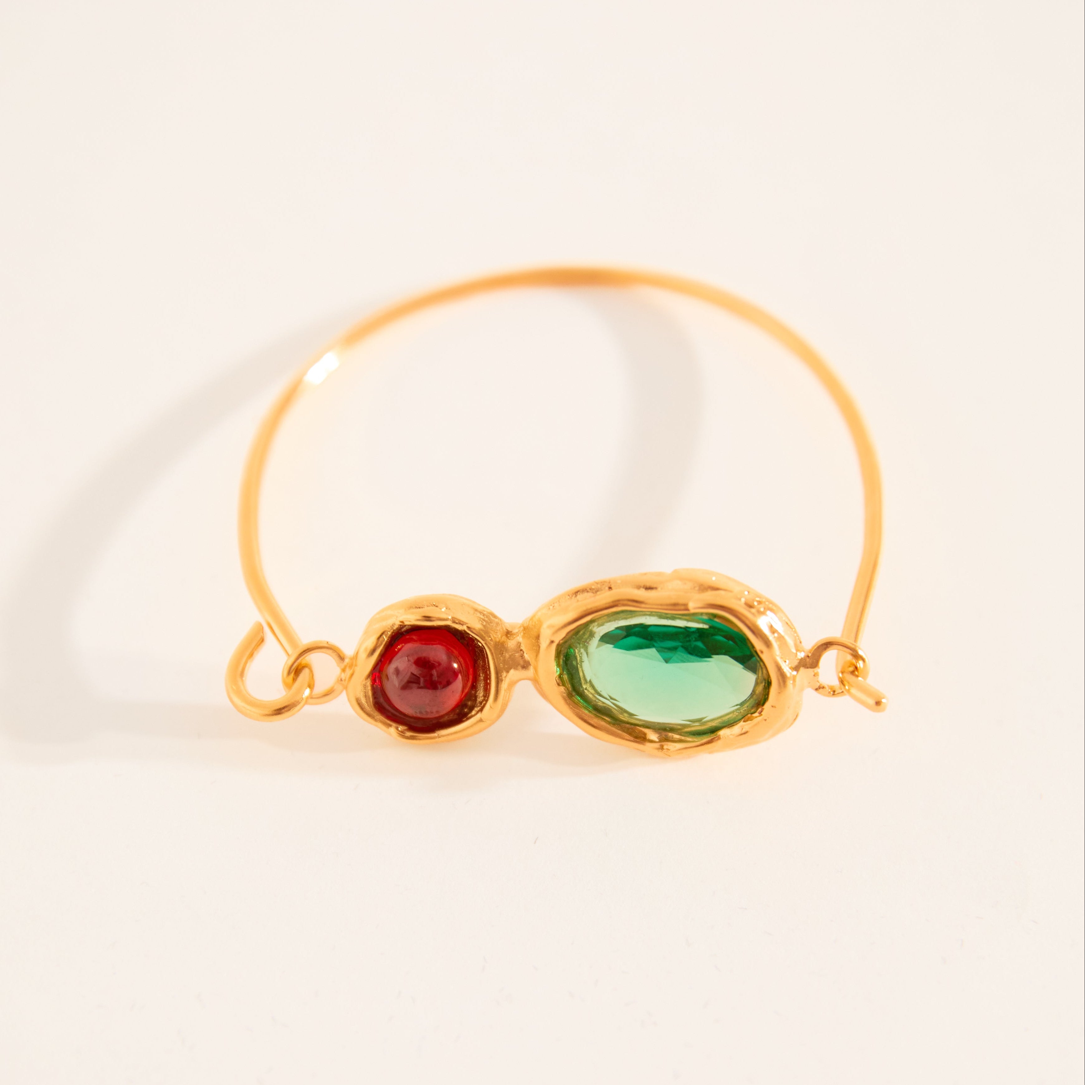 Bracelete Espelho Verde/Tangerina