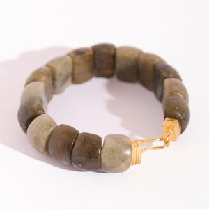 Bracelete Vitória P Quartzo Verde