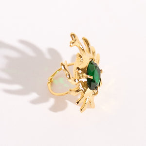 Anel Crab Esmeralda
