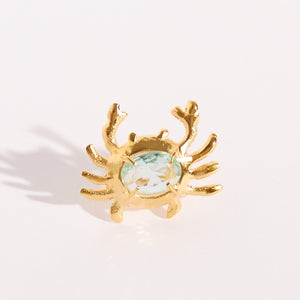 Anel Crab Água Marinha