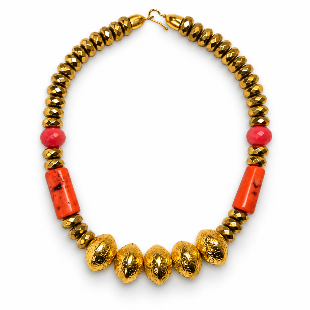 Colar Marrocos Coral