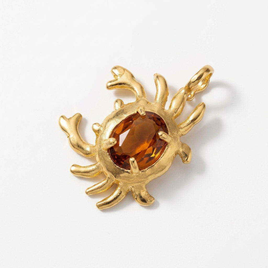 Pingente Crab Ambar