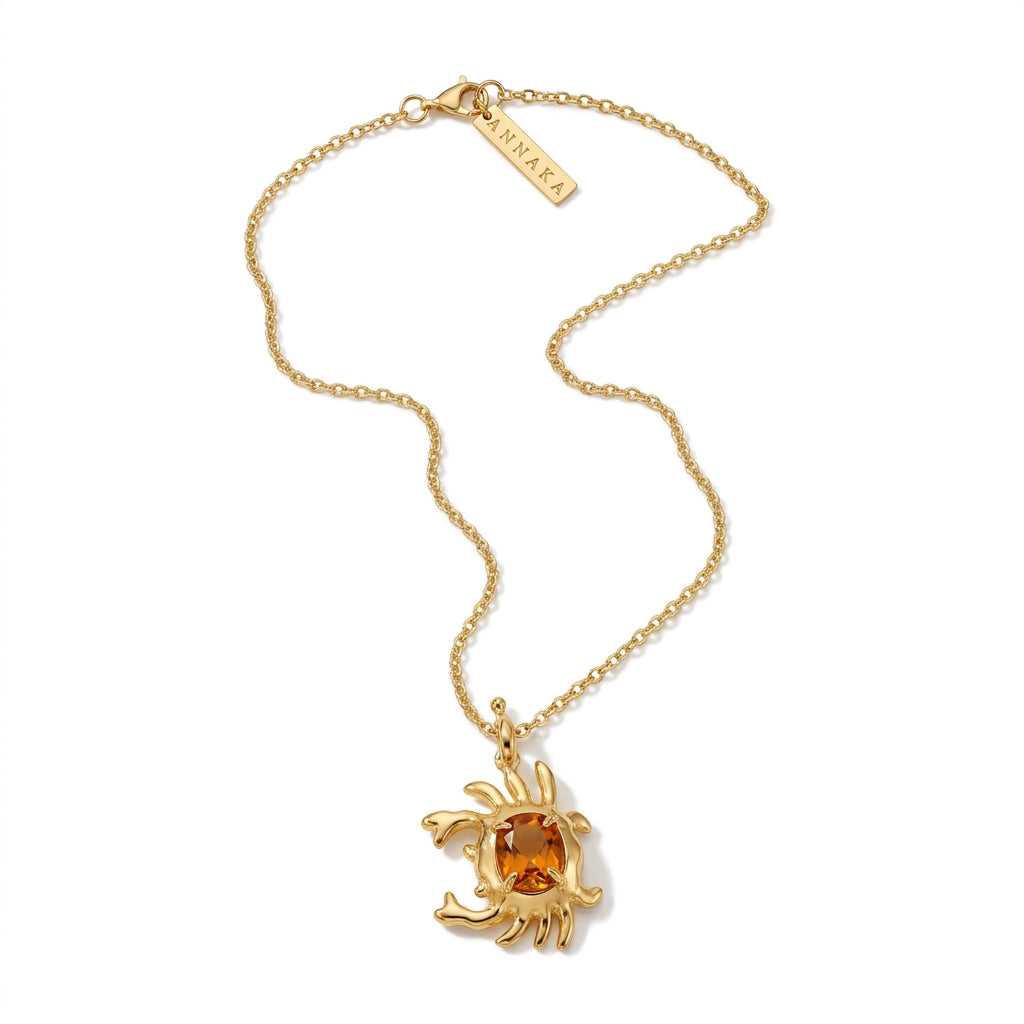 Pingente Crab Ambar