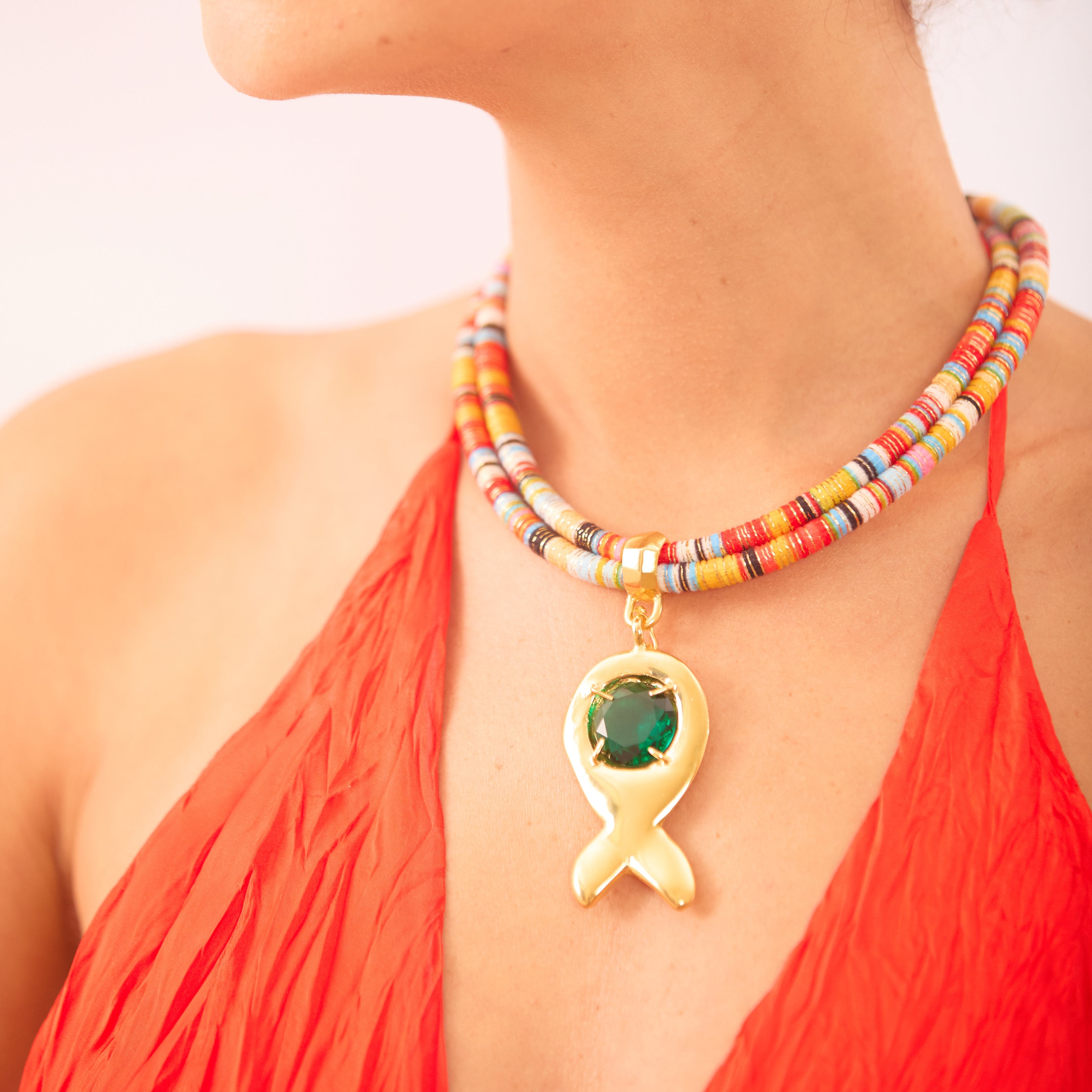 Pingente Manjuba Esmeralda