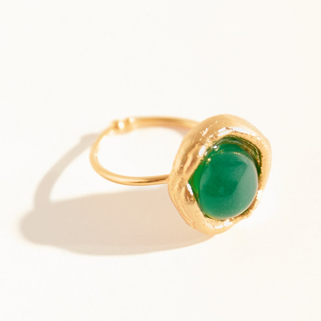 Anel Pipa Ágata Verde