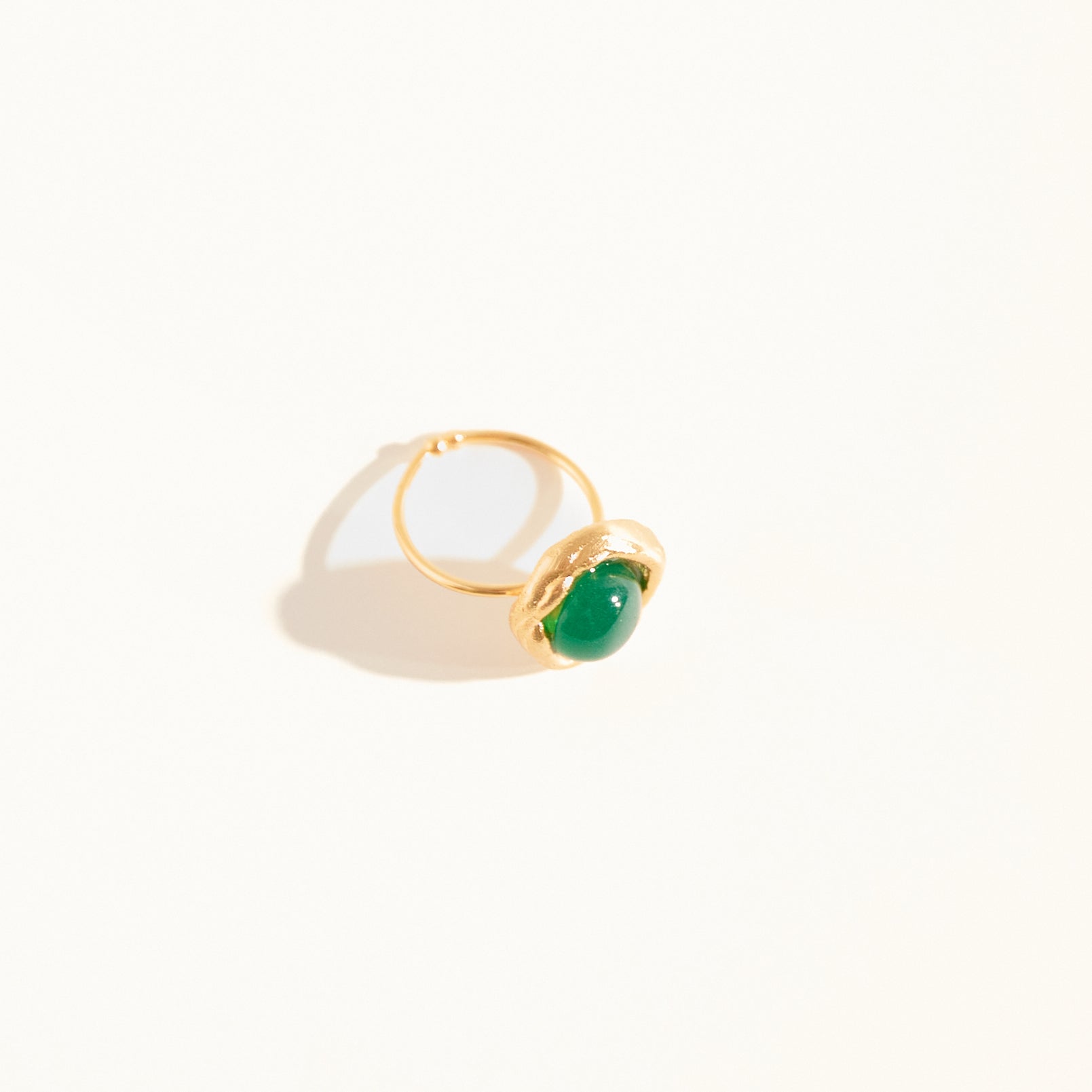 Anel Pipa Ágata Verde