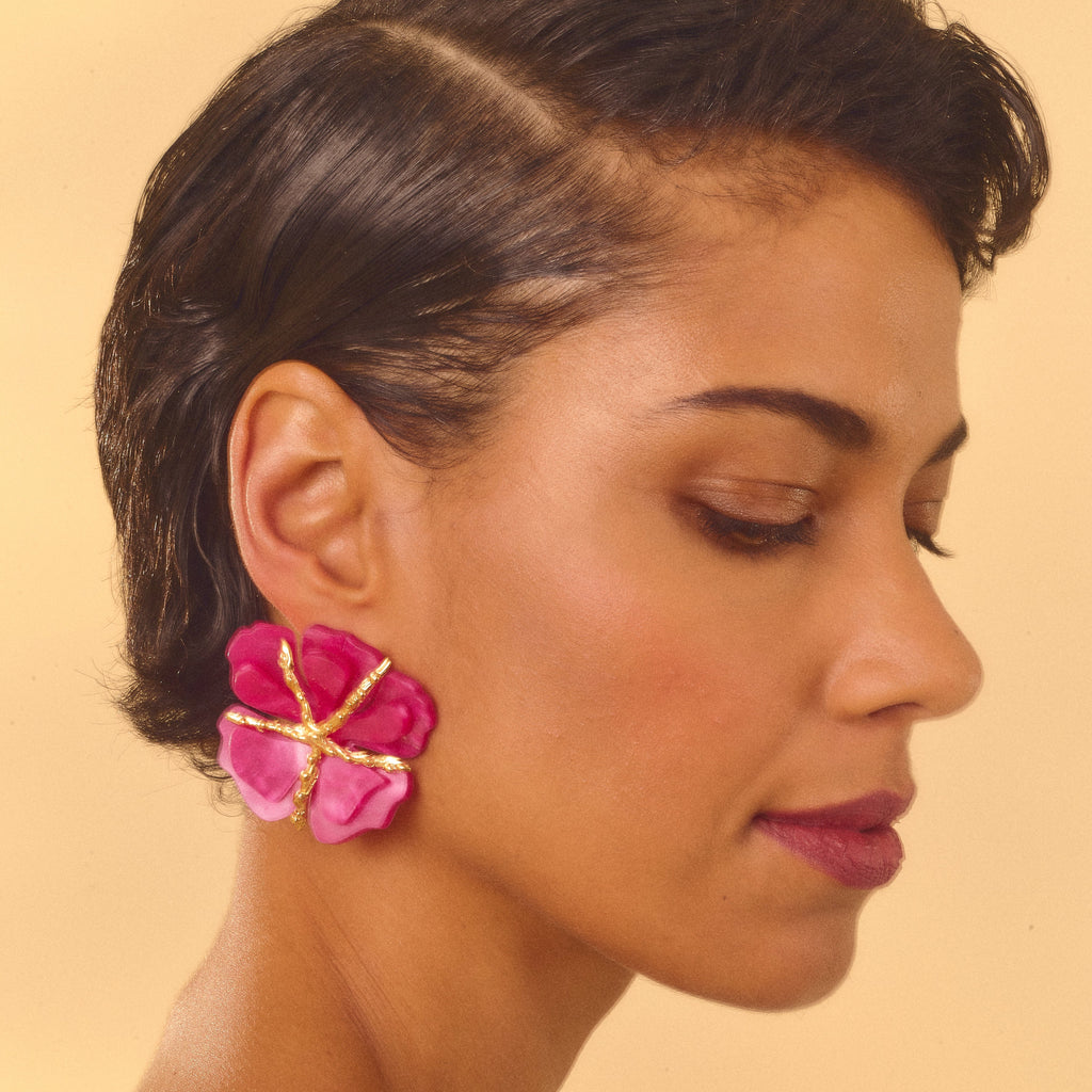 Brinco Orquídea Pink M