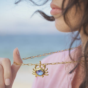 Pingente Crab P Safira