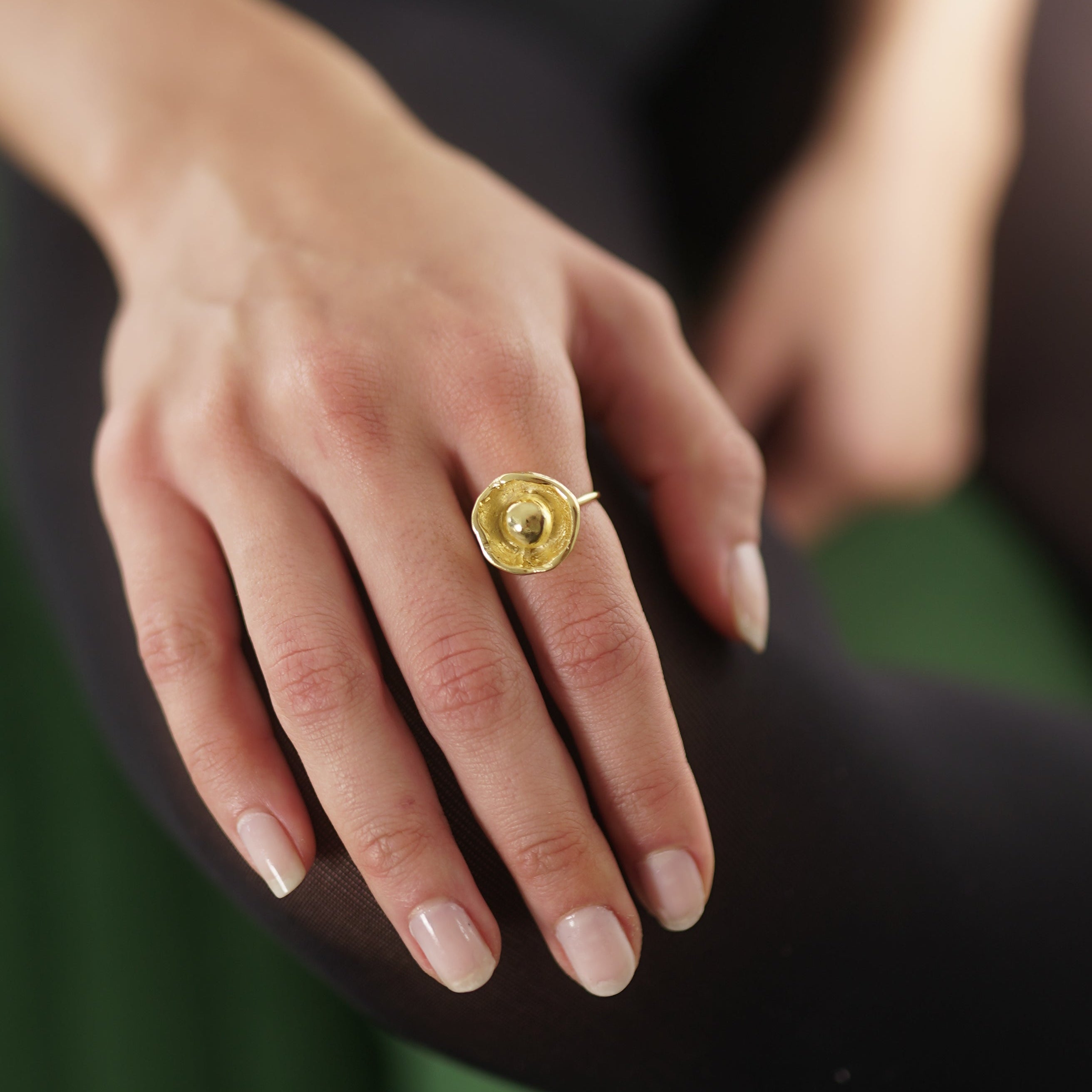 Anel Pérola Ouro Laura Lins+Annaka