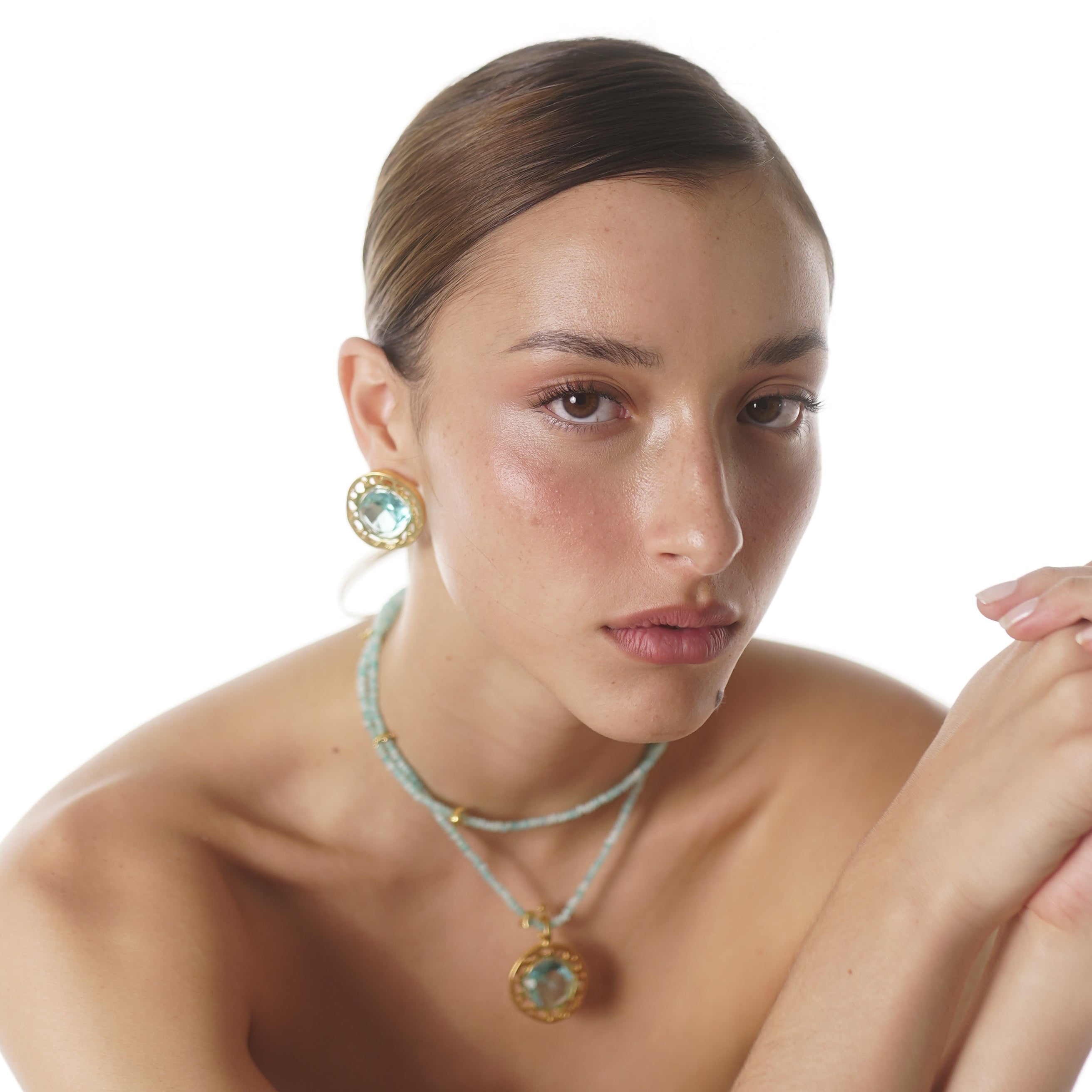 Colar Landscape Longo Azul