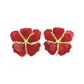 Brinco Orquídea Vermelho M
