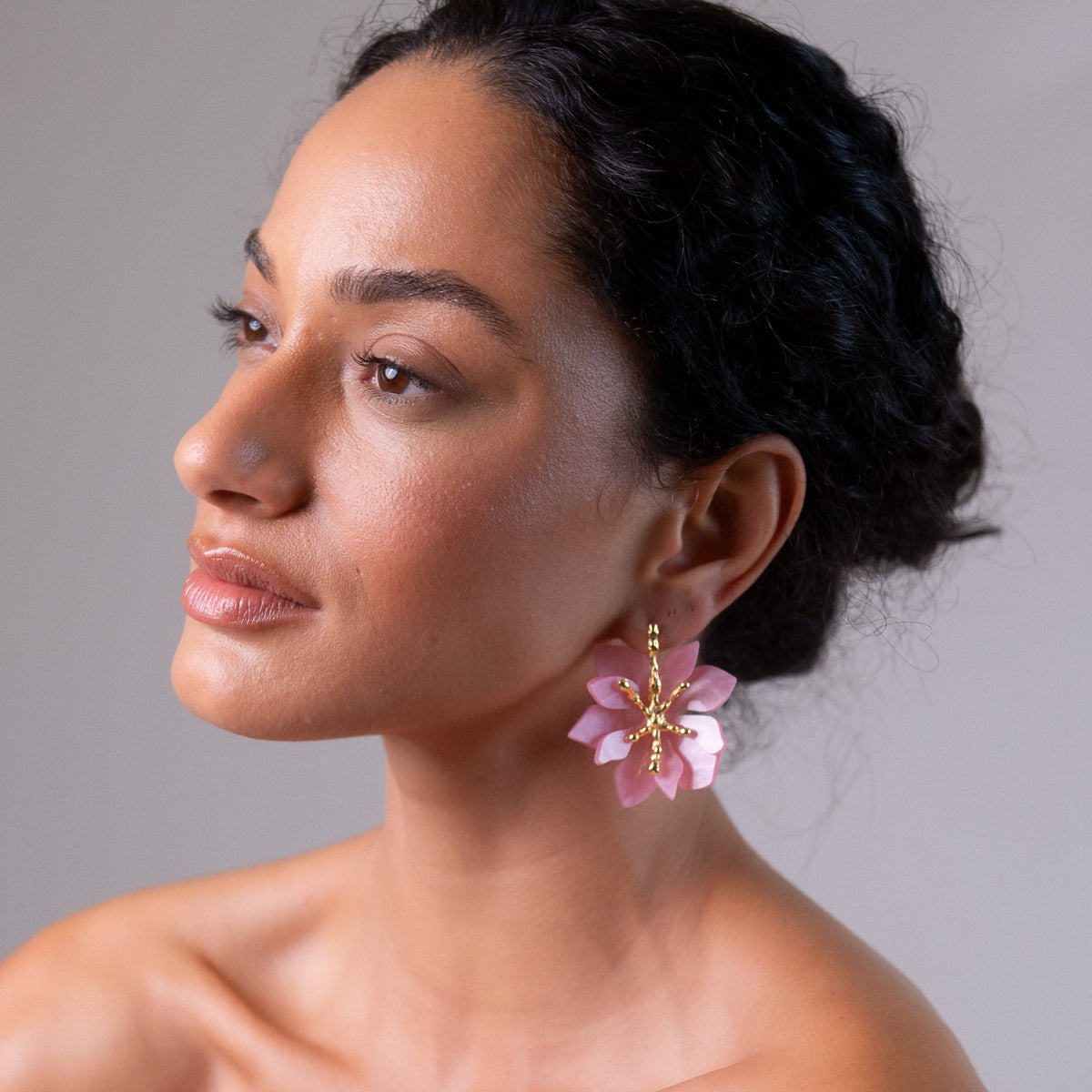 Brinco Ninfeia Rosa